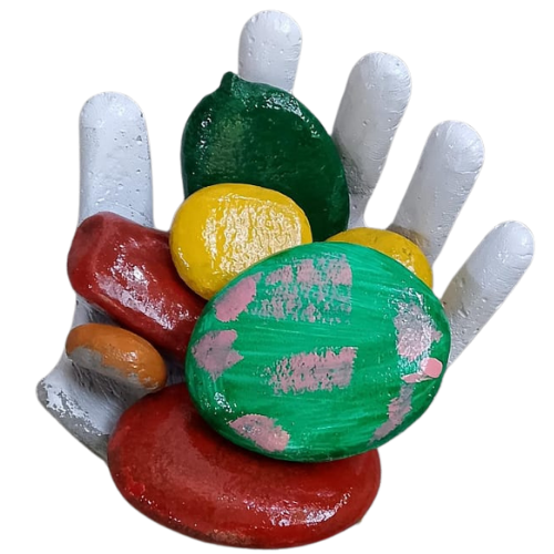 Handcrafted marble hand stones
