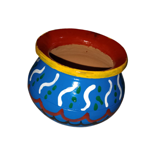 Handcrafted stone pot used as interior decoration